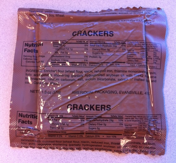 … crackers (which, seeing them marked this way, reminded me of a very funny skit from Chris Rock about generic food his mom used to buy when he was a kid, because she was cheap)...