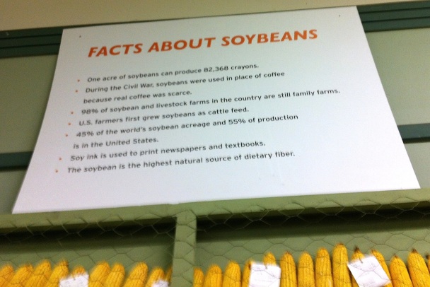 Apparently soybeans are boring.  (They don't even get their own kind displayed beneath their sign!  Poor soybeans.  So misunderstood…)